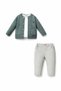 Baby Boy Knitwear Cardigan Pants 3-Piece Combination Set Car Detailed Stylish Casual Combination 9 Months 12 Months 18 Months 24 Months