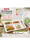 Gastro Plast Non-Slip 25-Piece Table D'Hôte Dinner Plate Multi-Compartment Stackable White 298X379 mm