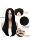 28 Silky Long Black Wig, Heat Resistant Synthetic, With Bangs - 3