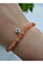 Cube Cut Orange Aventurine Bracelet - Orange -