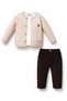 Baby Boy Knitwear Cardigan Pants 3-Piece Combination Set Car Detailed Stylish Casual Combination 9 Months 12 Months 18 Months 24 Months