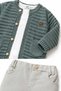 Baby Boy Knitwear Cardigan Pants 3-Piece Combination Set Car Detailed Stylish Casual Combination 9 Months 12 Months 18 Months 24 Months - 2