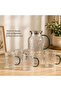 5-Piece Jug Set with Glasses - Glass - 1800 ml Jug - 4 Glasses - 4