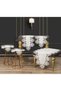 5-Piece Living Room Set, Linen Tablecloth and Table Runner Set, Bridal Set, Kayla Model No. 22252, Cream, BX - 4