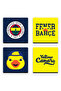 Yellow Canary Wooden Coasters (Set of 4) - Licensed Original