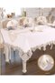 Kartanesi Gardenia Linen Dinnerware Set, 12-Person Table Set, 26-Piece, 160 × 220 cm, Ru HB006 - 4