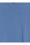 Ozmarka New Season Blue V-Neck Ruffled Women's Pajama Set - 7