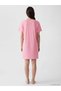 Peak New Season Pink Crew Neck Striped Women's Nightgown - 4