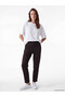 Trendlucky Soft Touch Women's Trousers with Elastic Waist and Difference in Color