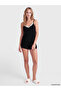 Vizyon New Season Black Rope Strap Lace Women's Shorts Pajama Set - 2