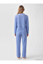 Baby Collar Plaid Women's Pajama Set - 4