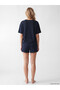Vizyon New Season Navy Blue Pouch Polka Dot Women's Shorts Pajama Set - 4