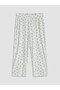 Ozmarka New Season Gray V-Neck Bow Printed Women's Capri Pajama Set - 5