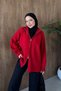 Roma Zippered Cardigan Red - 2