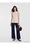 Trendlucky Women's Knitwear Sweater with Oval Collar and Contrast - 2