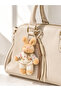 Plush Rabbit Figured Cream & Brown Bag Charm and Keychain