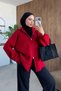 Roma Zippered Cardigan Red