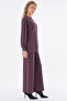 Bead Embroidered Sweatshirt Burgundy - 5