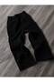 Unisex Black 3-Piece Gothic Letter Printed Oversize Wide Leg Sweatpants - 2