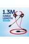 سماعات ألعاب سلكية FASTER GH-1C بمنفذ USB-C مع ميكروفون قابل للفصل، وكابل بطول 4.2 قدم - 4