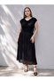 Trendlucky Plus Size Linen Blend Flared Skirt with Difference