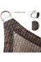 Eden's Decor Straight Flat-Edged Rectangular 5' x 7' Brown Sun Shade Sail UV-Blocking Outdoor Canopy - 2