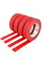 4 Rolls Painter Red Masking Tape 24mm Crafts Painting Decoration Spraying Frame Lines Sha - 2