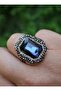 Handmade Ring with Crystal Stone - Blue - - 3