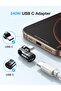 محول USB C مزدوج، بقوة 240 واط، USB-C 90 °   محول زاوية قائمة، 360 درجة °   & 180 °   محولات USB من النوع C إلى C - 5
