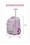 Kids Rolling Backpack for Girls, Fashion Printed Trolley School Bag, Large Capacity Wheeled Luggage, Waterproof Students Book Bag, Girls Schoolbag, Back-to-school Bookbag 65804-Rose Gold - 3