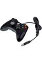 وحدة تحكم ألعاب سلكية USB لجهاز XBOX 360 Slim وأجهزة الكمبيوتر بنظام ويندوز 7 و8 و10 باللون الأسود
