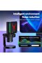 ميكروفون USB للألعاب، ميكروفون مكثف كارديويد USB مع حامل مكتبي وإضاءة LED ملونة قابلة للتعديل - 4