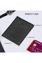 محفظة من إكسيفور مصنوعة من الجلد للرجال، بتصميم بسيط باللون الأسود، مع خاصية حماية RFID - 5