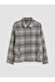 Vizyon New Season Gray Relax Fit Men's Lumberjack Shirt Jacket - 5