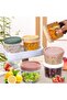 8 Piece Set 16oz Plastic Storage Containers with Lids, Kitchen Leak Proof Food Grade Sealed Circular - 5