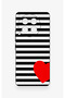 Tecno Camon 30 Compatible Striped Red Heart Patterned Silicone Case - 2
