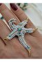 Pearled Starfish Adjustable Earrings - Bronze Color -