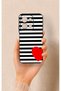 Redmi 15C 4g Compatible Striped Red Heart Pattern Silicone Case - 4