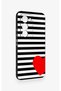 Redmi 15 5g Compatible Striped Red Heart Pattern Silicone Case - 2