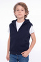 Boy's 3 Thread Hooded Zippered Double Pocket Vest - 2