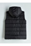 Lcw Kids Black Hooded Printed Boys' Puffer Vest - 3