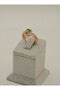 Emerald Stone Baguette Ring - Rose - - 3