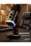 ميكروفون ديناميكي USB C/XLR مع إضاءة RGB وحامل مكتبي - 3
