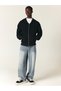 Black Pumwon Sweatshirt Zippered Cardigan - Printed Oversized Winter Hoodie with Pockets - 3