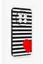 Realme 12 4g Compatible Striped Red Heart Pattern Silicone Case - 2
