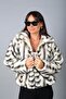 Women's Contrast Color Faux Fur Lined Coat with Pockets - 3