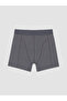 Özmarka New Season Gray Regular Fit Men's 3-Piece Boxer Shorts - 5