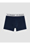 Ozmarka New Season Navy Blue Cotton Flexible Men's Boxer 3-Pack - 4