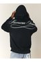 Black Pumwon Sweatshirt Zippered Cardigan - Printed Oversized Winter Hoodie with Pockets