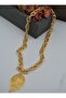 Leaf Figured Necklace - Gold Color - - 2